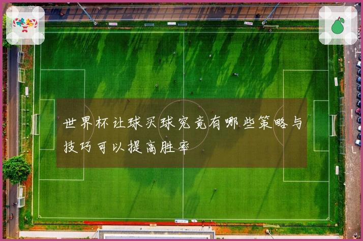 世界杯让球买球究竟有哪些策略与技巧可以提高胜率